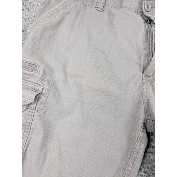 Wear First Shorts Mens 38 Gray Ripstop Cargo Work Casual Stretch Chore Summer - Picture 3 of 9